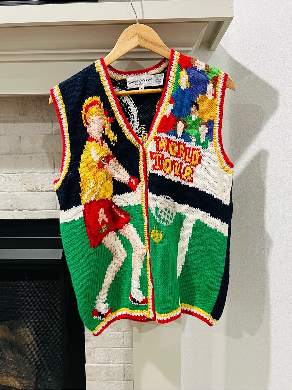 Vintage Tennis World Tour Knit Sweater Vest - Picture 1 of 8